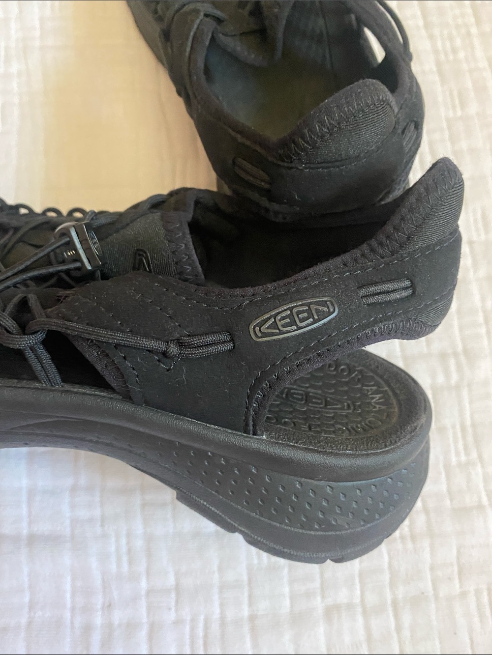 KEEN Black Woven Lace-Up Sandals - Picture 7 of 7